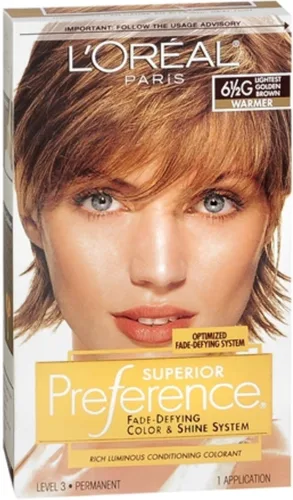 Miniatura 44 de L'Oreal Paris Superior Preference Fade-Defying + Shine - Tinte permanente para el cabello, rubio rosado medio 8RB, paquete de 1, tinte para el 8RB