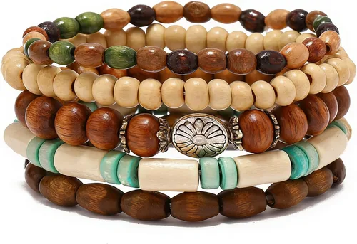 Miniatura 65 de Pulsera Gótica Ajustable de Cuero Trenzado Punk Multicapa de Estilo Grunge, Conjunto de Pulseras Emo con Brazalete de Metal, Envoltura