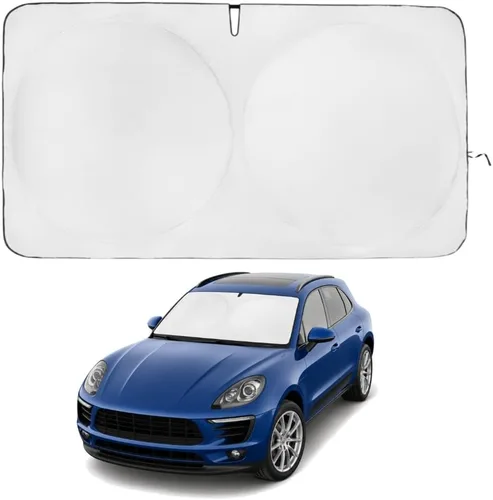 Miniatura 196 de Kinder Fluff Parasol para parabrisas Protección solar reflectante patentada para automóvil, certificado 99% de bloqueo UVR, interior fresco