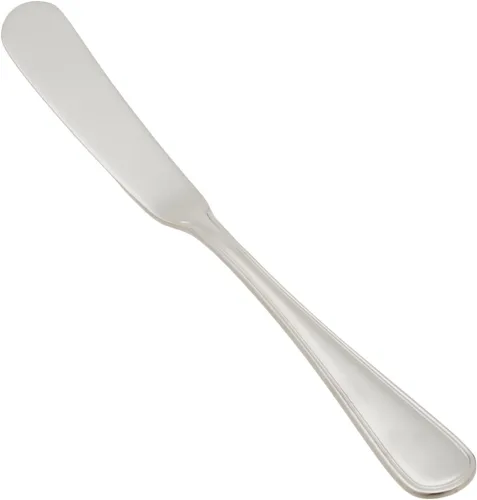 Winco Shangarila - Cuchillo para untar mantequilla de acero inoxidable, extra pesado, 8 pulgadas (paquete de 12)