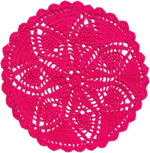 Miniatura 32 de Mantel Individual de Encaje de 11 a 12 Pulgadas Tapetes de Mesa Redondos Hechos a Mano Tapete de Ganchillo Cocina Vajilla Posavasos para Taza