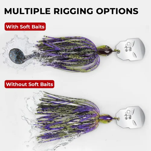 Miniatura 7 de MadBite by KastKing - Señuelos de pesca con cuchillas, kits multicolores, acción vibratoria irresistible, ganchos de punta de aguja de alambre A1