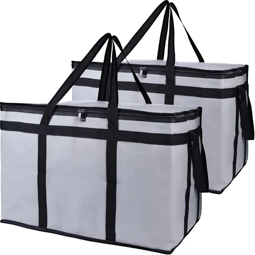 Miniatura 50 de Bodaon Paquete de 3 bolsas aisladas para entrega de alimentos para comidas calientes y frías, bolsas enfriadoras XXL, bolsa aislante para catering