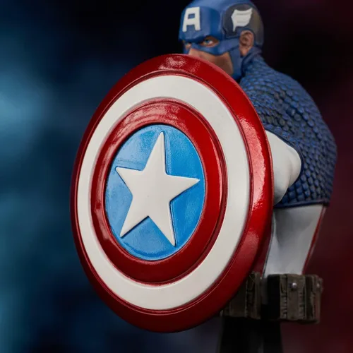 Miniatura 8 de Diamond Select Toys Marvel Comics: Capitán América busto de resina a escala 1:7, multicolor, 6 pulgadas