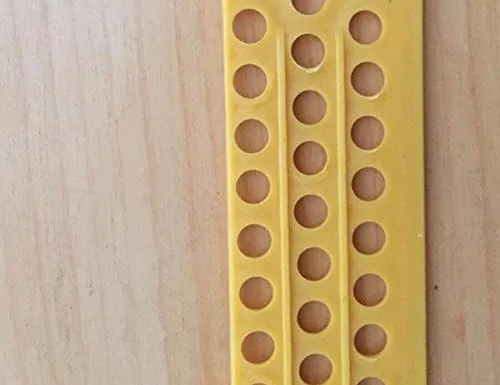 Miniatura 2 de 20 piezas/lot Apicultura amarillo copos apagado plástico apagado el polvo alimentador agujero de Abeja