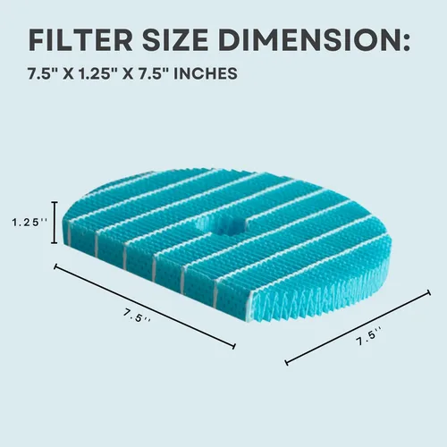 Miniatura 3 de Nispira Filtro de repuesto de humidificación premium compatible con purificador de aire Sharp Humidificador KC-850U KC-860U. En comparación