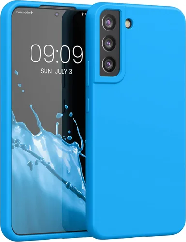 Miniatura 317 de kwmobile Funda compatible con Samsung Galaxy S22 - Funda de silicona TPU con acabado suave - Blue Reef