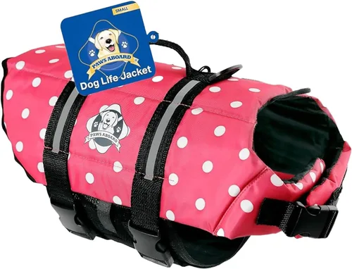 Miniatura 35 de Chaleco salvavidas para perros – Chaleco de natación para perros, ajustable, reflectante, cómodo, varios colores, patrones, chaleco de natación