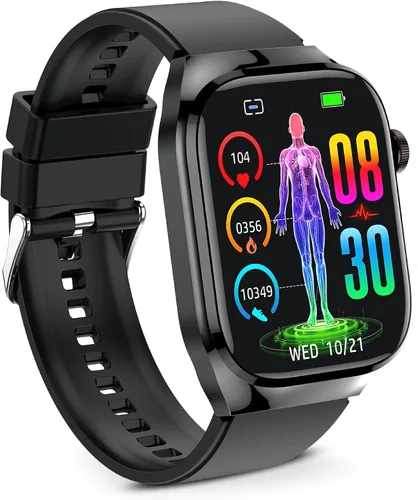 Miniatura 10 de Reloj inteligente de salud para mujeres y hombres, reloj AMOLED de 2.04 pulgadas con frecuencia cardíaca 24/7, seguimiento del sueño, oxígeno