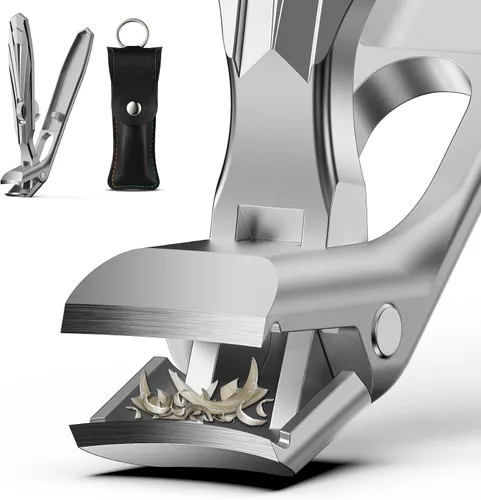 Miniatura 11 de FVION Cortaúñas angulares para uñas gruesas de los pies – Cortaúñas extra grandes para personas mayores, cortador de uñas de los pies resistente