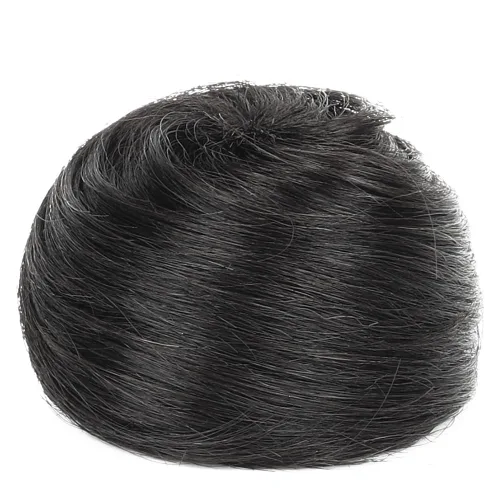 Miniatura 7 de 2 piezas de cabello humano desordenado de moño, moño rosa desordenado, moño para mujeres, coleteros de cabello real, extensiones de moño para cola