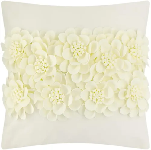 Miniatura 8 de JWH Fundas de almohada hechas a mano con flores en 3D, fundas de cojín decorativas de terciopelo estéreo, para decoración de automóvil, cama, sofá