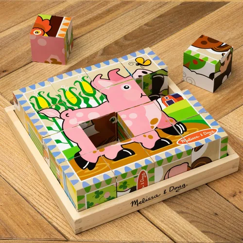 Miniatura 8 de Rompecabezas en cubo de granja de Melissa & Doug, Multicolor
