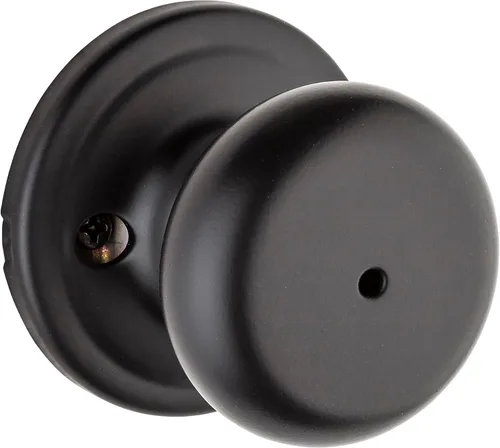 Miniatura 2 de Kwikset Hancock - Pomo de puerta interior de privacidad con cerradura, manija de puerta para baño y dormitorio, perilla de puerta con cerradura