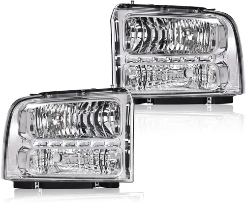 Miniatura 20 de G-PLUS - Conjunto de faros delanteros, Compatible con Ford F250 F350 Super Duty 2005-2007, Faros delanteros de parachoques, lente esmerilada