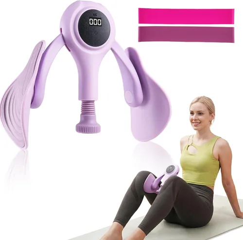 Miniatura 7 de CYFIE Thigh Master - Entrenador de cadera y muslo, Kegel para fortalecedor interior de muslos y caderas, 35 libras con bandas de resistencia de 50