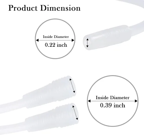 Miniatura 3 de weiwei Accesorios para máquinas de terapia de vacío, 2 tubos de silicona tipo Y para tazas grandes, tubo de vacío de silicona transparente