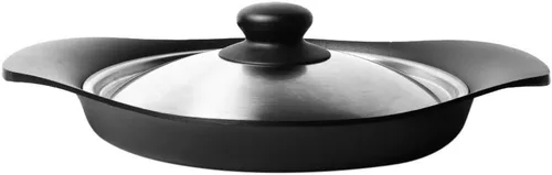 Miniatura 8 de Sori Yanagi Nambu - Olla de hierro tipo profundo, 8.7 pulgadas (8.7 in), compatible con inducción, tapa de acero inoxidable incluida
