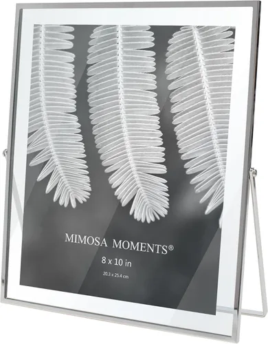Miniatura 13 de Marco flotante de metal para fotografías Double Glass Tabletop Display, Modern Minimalist Photo Frame for Home & Office Decor, 4x6 Photo Frame