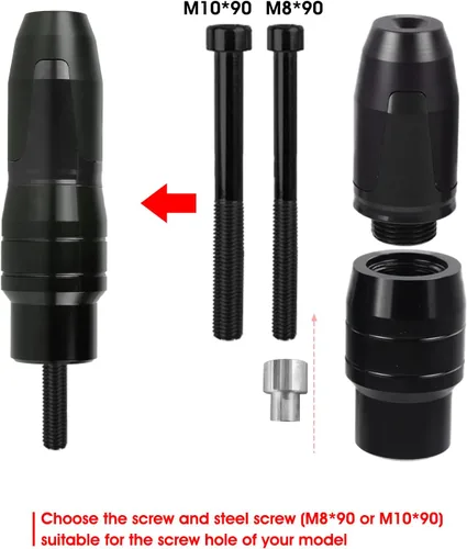 Miniatura 6 de Universal motocicleta anti caída tubo de escape barra de protección CNC marco de aluminio deslizante para GSXR 125 250 300 600 750 1000 CBR 500 125