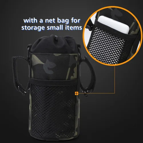Miniatura 4 de TEGOOL Water Bottle Sleeve Bag Holder Tactical Pouch Negro