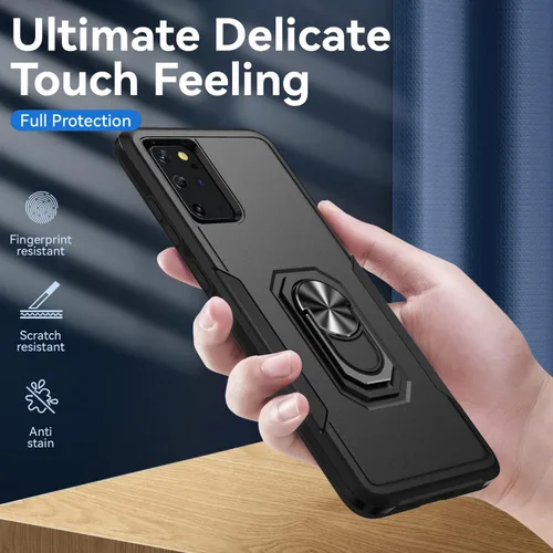 Miniatura 9 de Funda para Samsung Galaxy S20 Plus con soporte, anillo magnético de armadura, resistente funda protectora de grado militar a prueba de golpes