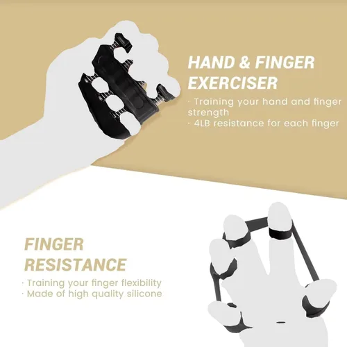 Miniatura 2 de Kit de ejercicio fortalecedor de agarre de mano con 5 piezas, ejercitador de mano para hombres y mujeres, entrenador de agarre de mano, estirador