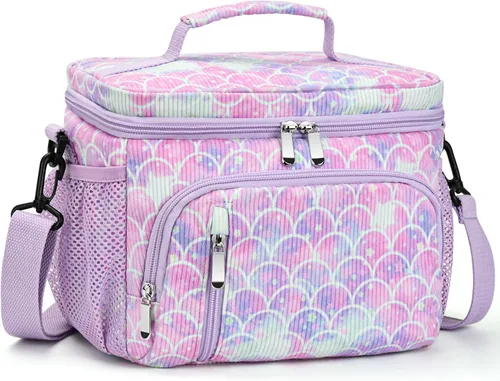 Miniatura 11 de Lonchera para Hombres, Bolsa de Almuerzo con Doble Aislamiento Reutilizable a Prueba de Fugas Bolsa Refrigeradora Portátil Bolsa de Comida para Negro
