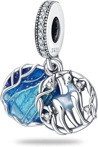 Miniatura 5 de LIGHTDOG Dijes de plata de ley 925 para pulseras Pandora, collar con colgante de circonita 5A, cuentas de joyería de regalo para el día de la madre