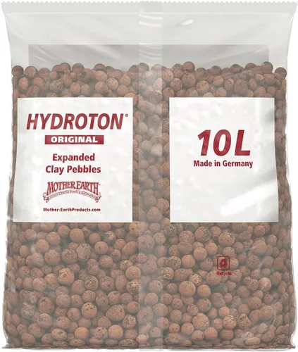 Miniatura 2 de Hydroton Original Clay Pebbles - 10 litros Agregado de arcilla expandida ligero fabricado en Alemania