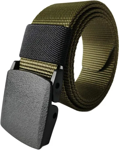 Miniatura 6 de Cinturón ajustable de nailon para hombre, correa de lona transpirable, cinturón táctico militar, cinturón de tela al aire libre con hebilla