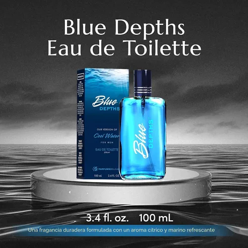 Miniatura 2 de PB ParfumsBelcam Blue Depths Eau de Toilette Fragancia en Spray - 2.5 onzas líquidas. Colonia acuática fresca para hombres con aroma cítrico fresco