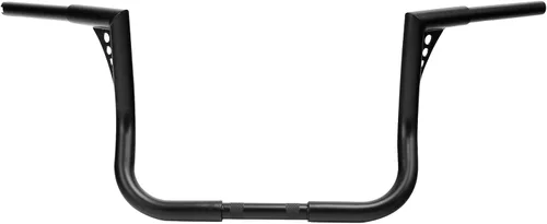 TCMT Barra Ape Hanger Negra de 12" Rise, Manillar Grueso de 1-1/4", Compatible con Harley Dressers Baggers Touring CVO Street Glide Tri Glide