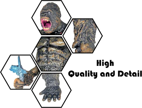 Miniatura 2 de TwCare Juego de 8 figuras de acción movibles de King Kong vs Godzilla Attacking King of the Monsters Ghidorah Birthday Kid Gift Cake Toppers
