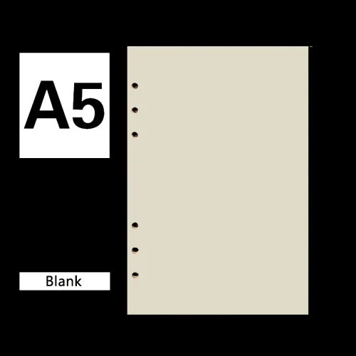 Miniatura 2 de A6 80 hojas/160 páginas forradas hojas sueltas perforadas de papel para carpeta de 6 agujeros, organizador personal, diario, planificador