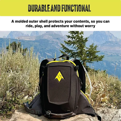 Miniatura 3 de Send It Defender - Bolsa de 15 L, MTB, mochila de moto con protector de columna vertebral para hombres y mujeres. Mochila de hidratación