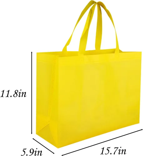 Miniatura 5 de SPERPAND 30 bolsas grandes de golosinas con pañuelos, bolsa de regalo reutilizable no tejida de 15.7 pulgadas con asas para cumpleaños de niños