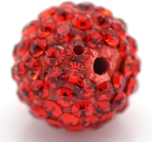 Miniatura 15 de RUBYCA Pave - Cuentas de arcilla de cristal checo para joyería Shamballa (20 unidades, 0.472 pulgadas, morado claro)