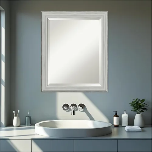 Miniatura 7 de Amanti Art Espejo de baño de madera, espejo de pared plateado Bel Volto para usar como espejo de tocador de baño sobre el fregadero