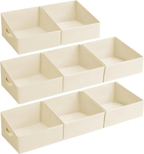 Miniatura 62 de DIMJ Contenedores de almacenamiento trapezoidales para ropa, 4 paquetes organizadores de armario y cestas de almacenamiento, cestas plegables