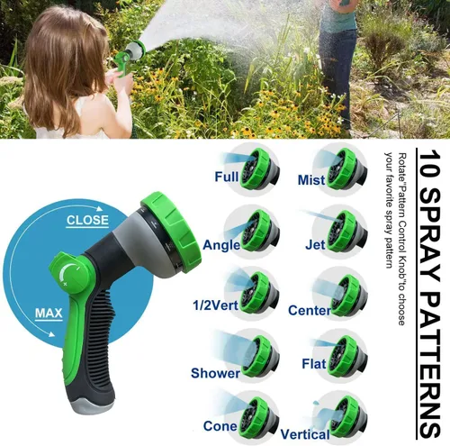 Miniatura 6 de Manguera de jardín de 150 pies x 5/8 pulgadas, manguera de agua resistente, flexible y ligera, explosión de 600 psi, manguera de goma híbrida sin