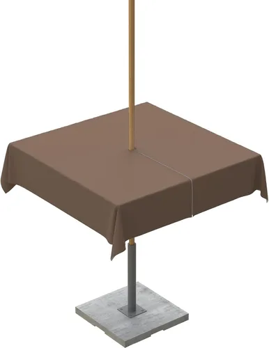 Miniatura 51 de QueenKer Mantel de exterior verde oliva con agujero para sombrilla y cremallera, mantel de color sólido para mesas cuadradas, colección de mesa