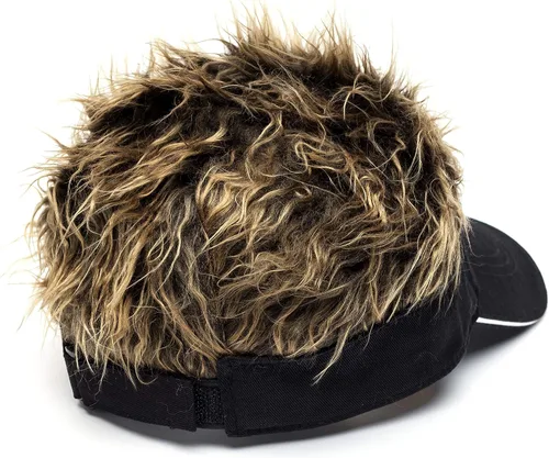 Miniatura 4 de Gorra de béisbol ajustable para hombre, con visera para el sol, divertida, gorra de golf falsa, color negro