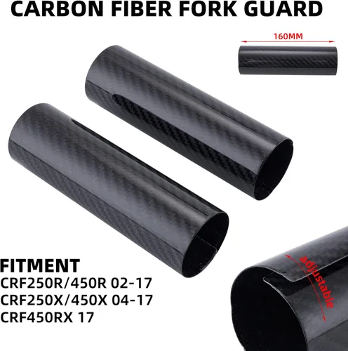 Miniatura 2 de Cubierta protectora de horquilla delantera de fibra de carbono para motocicleta, protector de amortiguador, polainas de protección de caperuanos