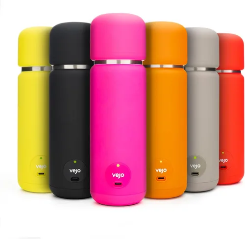 Miniatura 7 de VEJO Botella mezcladora eléctrica de proteínas de 12 onzas, mezclador de polvo recargable por USB para batidos de proteínas, pre-entrenamiento, Rosa
