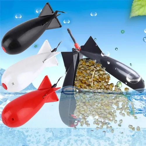 Miniatura 4 de Arinda Pesca Spomb forma de cohete Spod Alimentadores de pesca Float Bait Holder Tackle Tool Accesorios