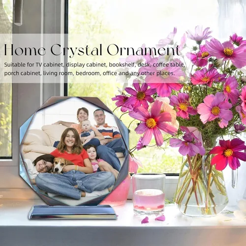 Miniatura 6 de Foto de cristal personalizada, regalos personalizados para el día de la madre, cumpleaños, boda, imágenes y texto personalizables, fotos de vidrio