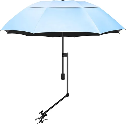 Miniatura 51 de XLINGZA Sombrilla de playa UPF 50+ con abrazadera universal ajustable