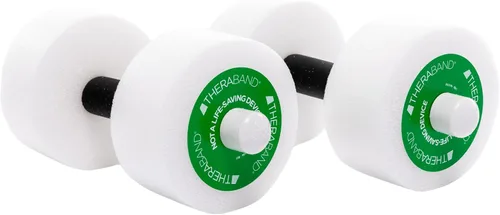 THERABAND Water Weights, Aquatic Dumbbells for Pool Fitness, 2 Foam Weights with Padded Grip for Water Aerobics, Therapy, Workouts, Pool Exercise