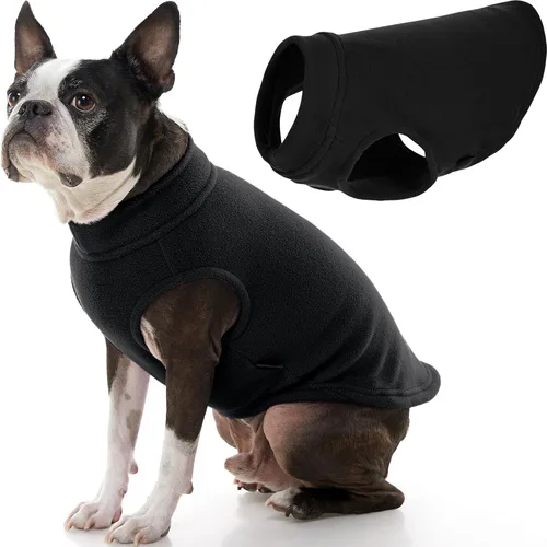 Miniatura 27 de Gooby - Chaleco de Vellón Elástico, Chaleco de Vellón Tipo Pullover Chaqueta Suéter para Perros, Azul Argyle, Extra Pequeño